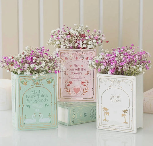 Green Book Shaped Vase 15cm