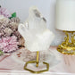 Clear Quartz Cluster on Gold Stand 13.5cm