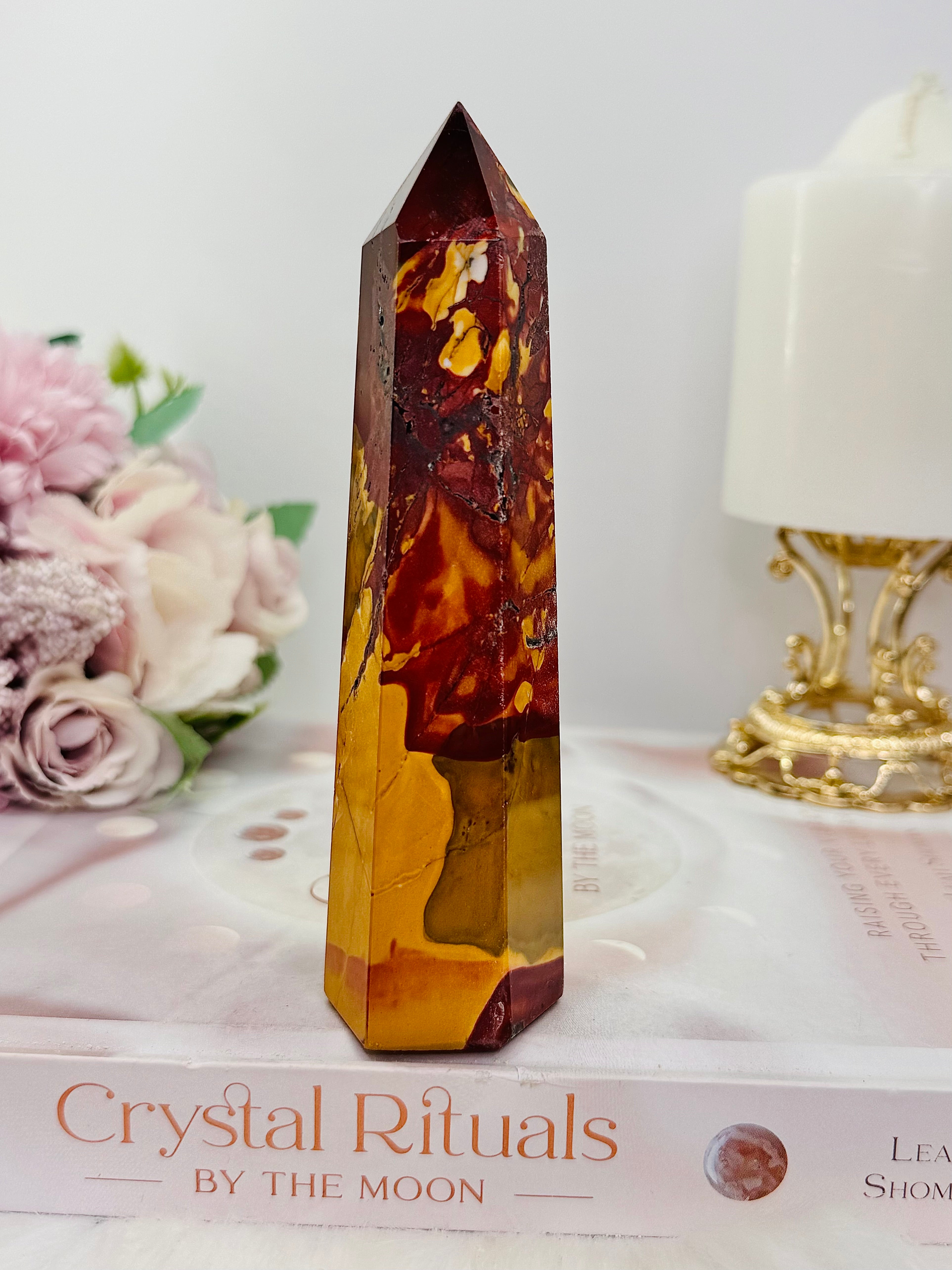 Mookaite Tower hot - Mookaite Jasper Tower - helps us accept change