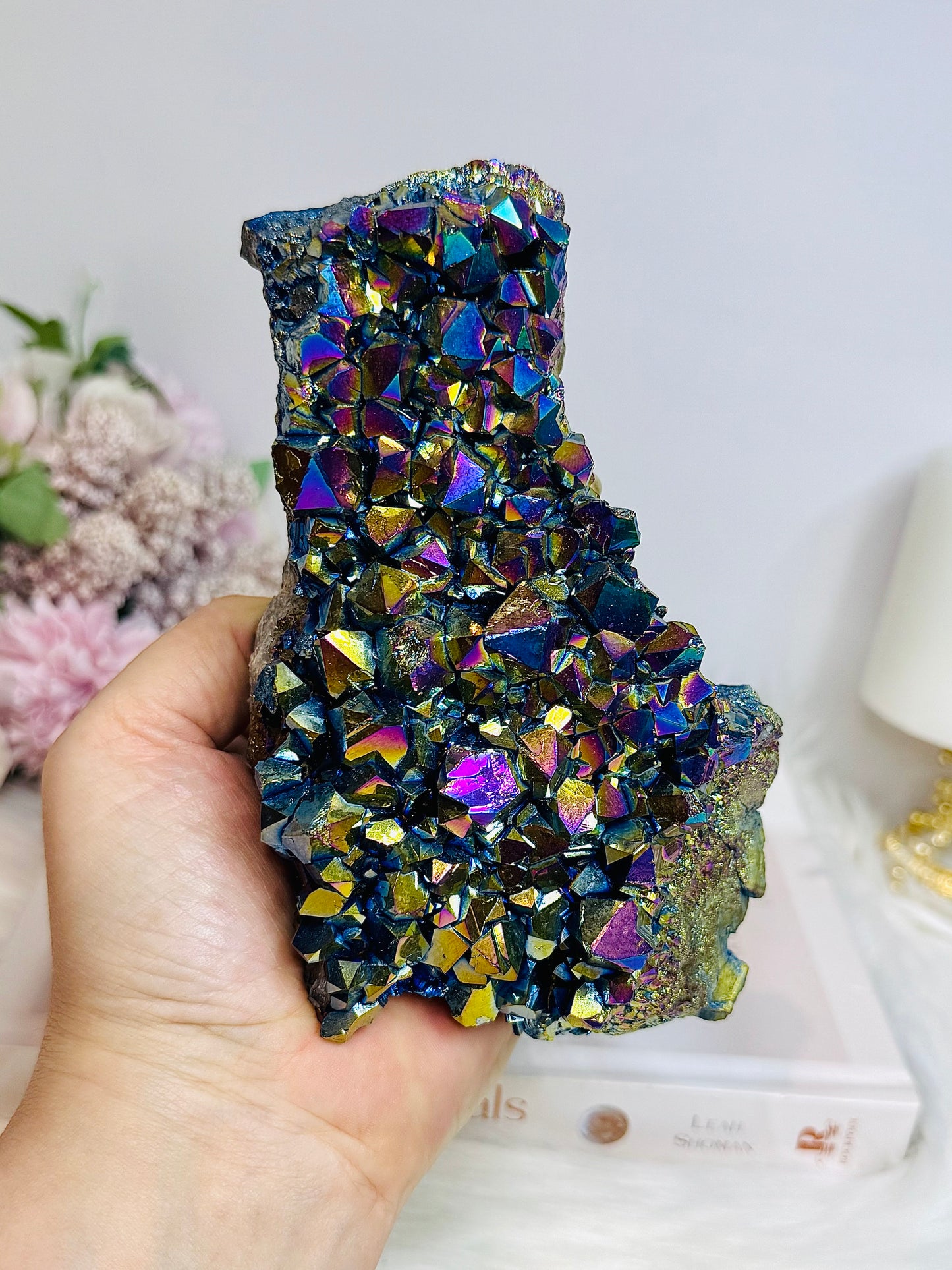 Aura Titanium Quartz Large Cluster 14cm 702g