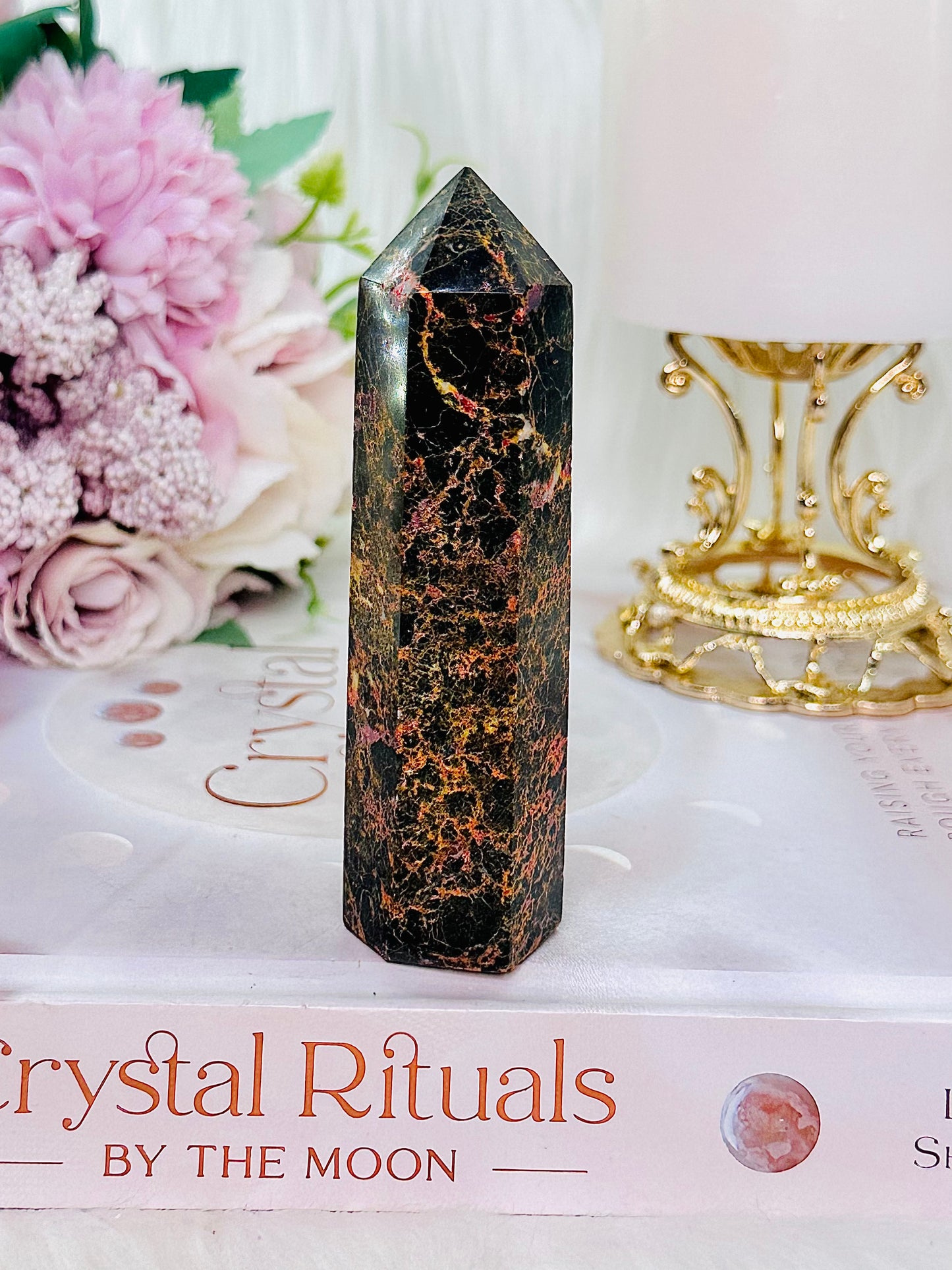 Focus On Your Goals ~ Beautiful Realgar Crystal Tower 10cm
