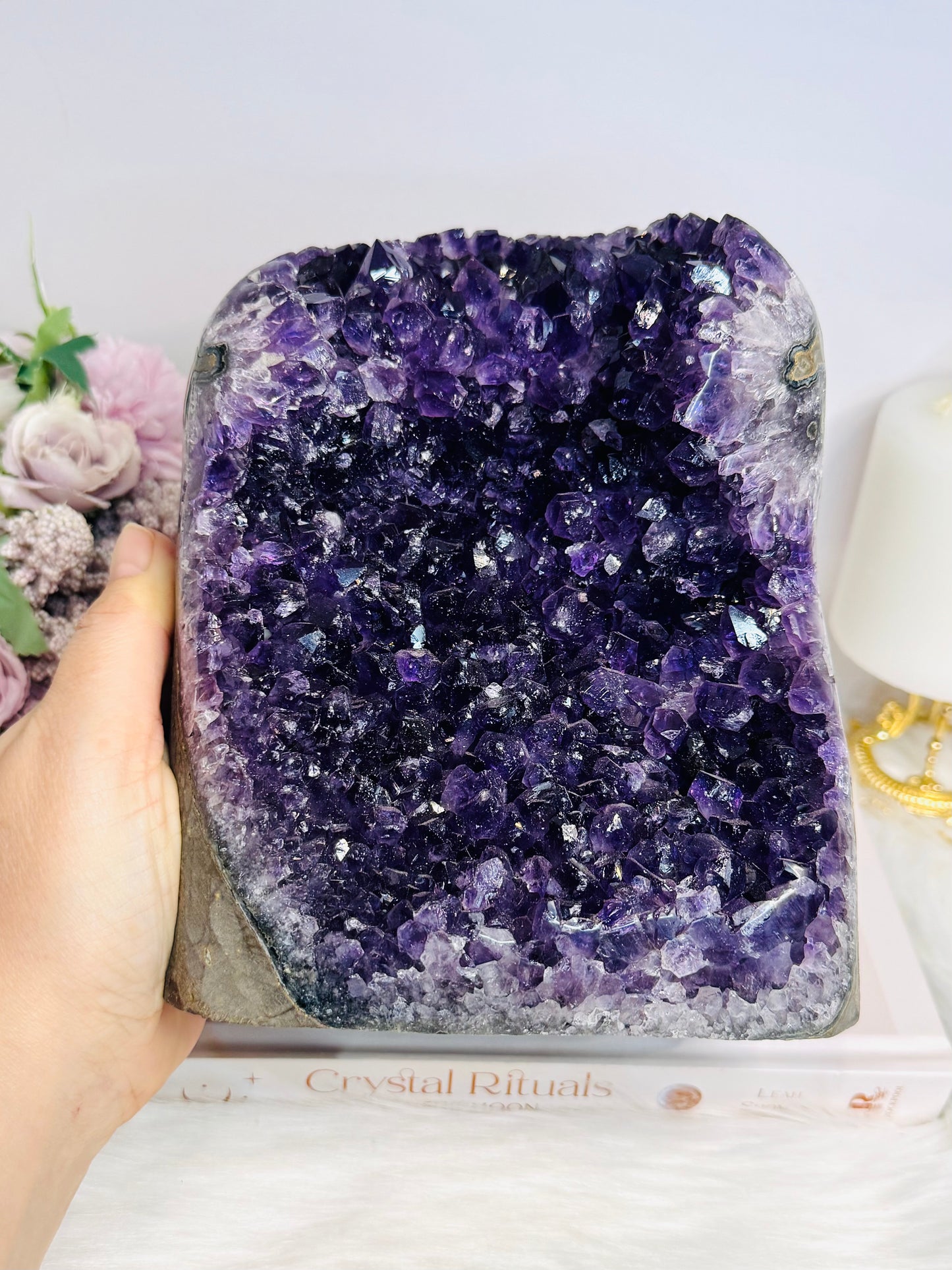 High Grade Huge Amethyst Base Cut Cluster From Brazil 18cm 4.24KG
