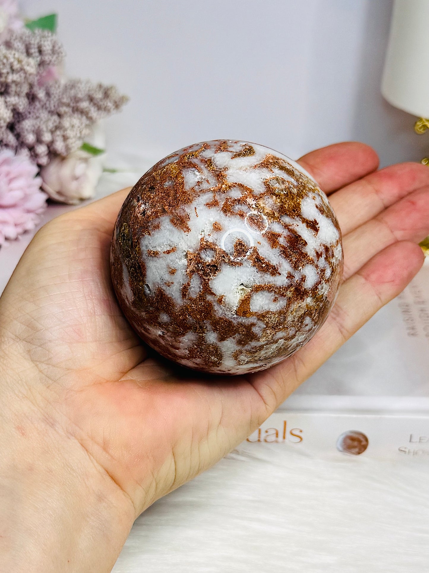 Druzy Jasper Sphere on Stand 409g