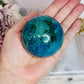 Absolutely Incredible High Grade Chrysocolla Sphere on Stand 329grams