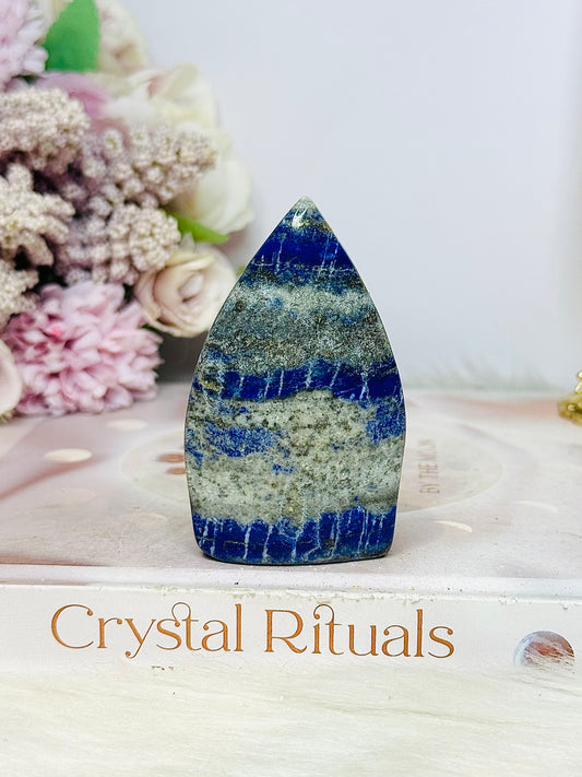 Lapis Lazuli Carved Flame 7cm