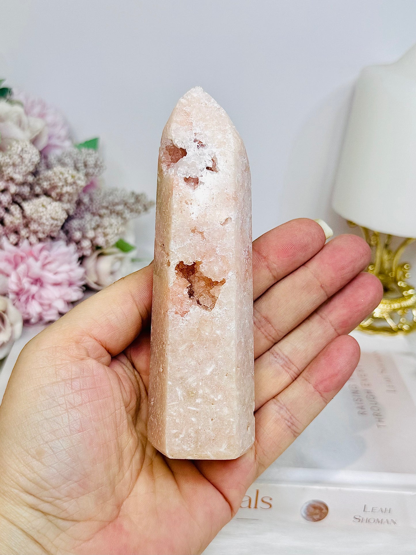 Pink Amethyst Druzy Tower 12cm