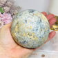 Large Blue Celestite Cluster on Stand 758g