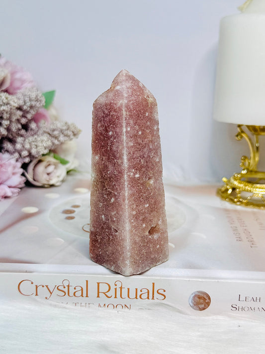 Pink Amethyst Druzy Tower | Obelisk 10.5cm