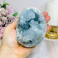 Blue Celestite Large Freeform Egg on Stand 9.5cm 720g