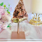 Pink Amethyst Druzy Geode On Rose Gold Stand 13cm From Brazil
