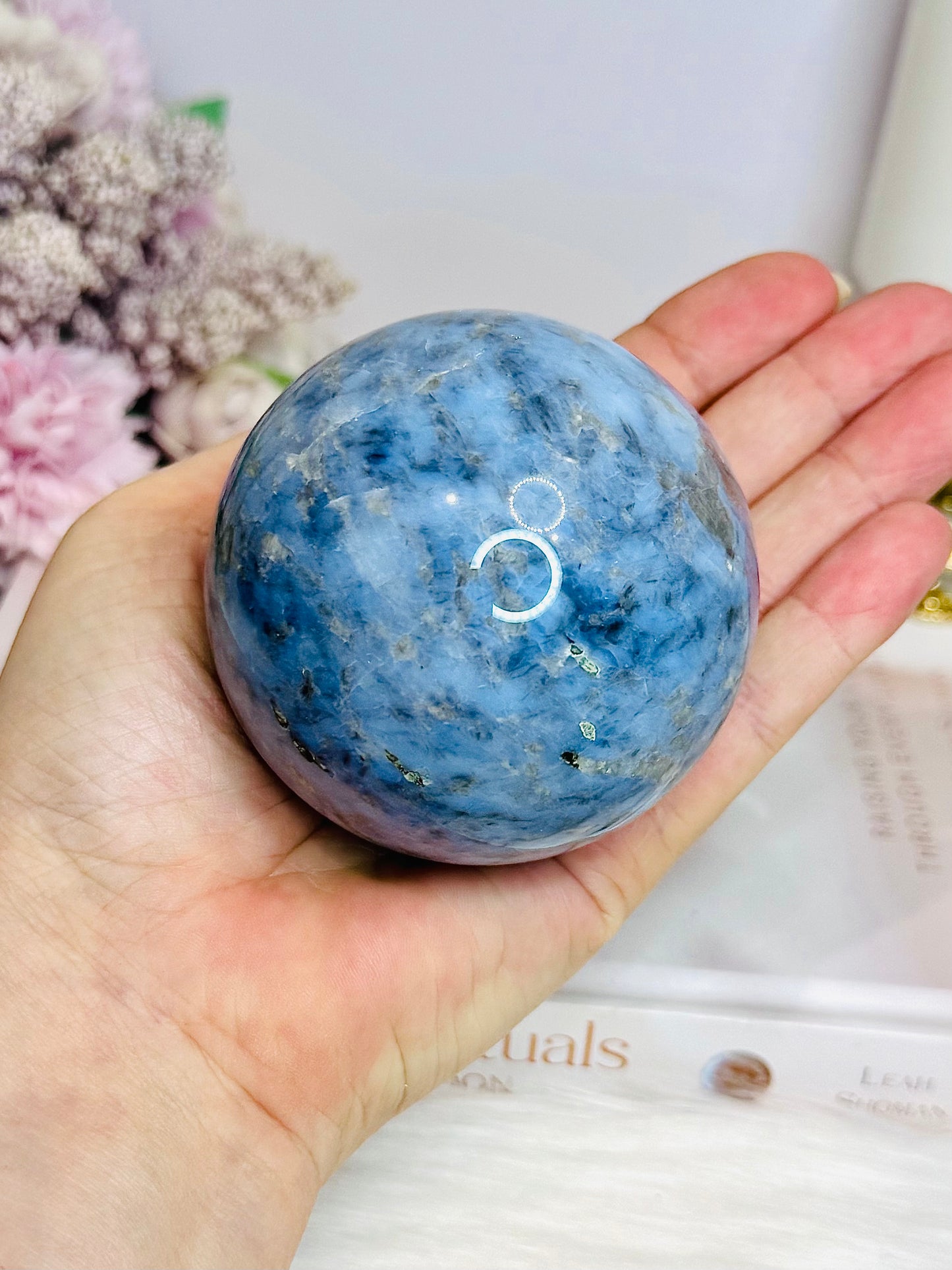 Large Blue Owyhee Opal Sphere 475g