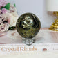 Druzy Pyrite Sphere on Stand 382g