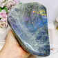 Large Natural Polished Labradorite Freeform 1.29KG 15.5cm (Flash is all purple not blue)