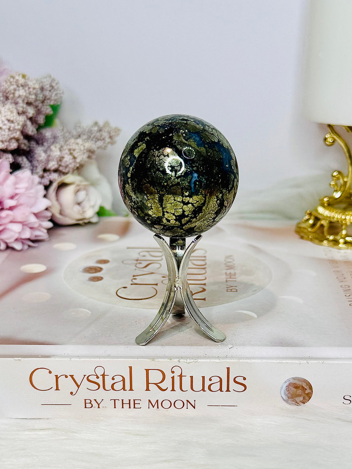 Pyrite Sphere on Stand 147g