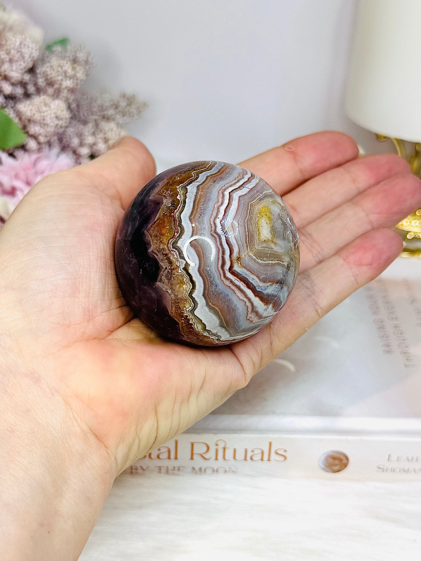 Amethyst X Mexican Crazy Lace Sphere On Stand 228g