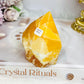Orange Calcite Top Polished Point 277g