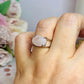 Silver Rose Quartz Ring Size 7 In Gift Bag