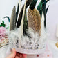 White Tribal Feather Head Piece Approx 40cm Tall