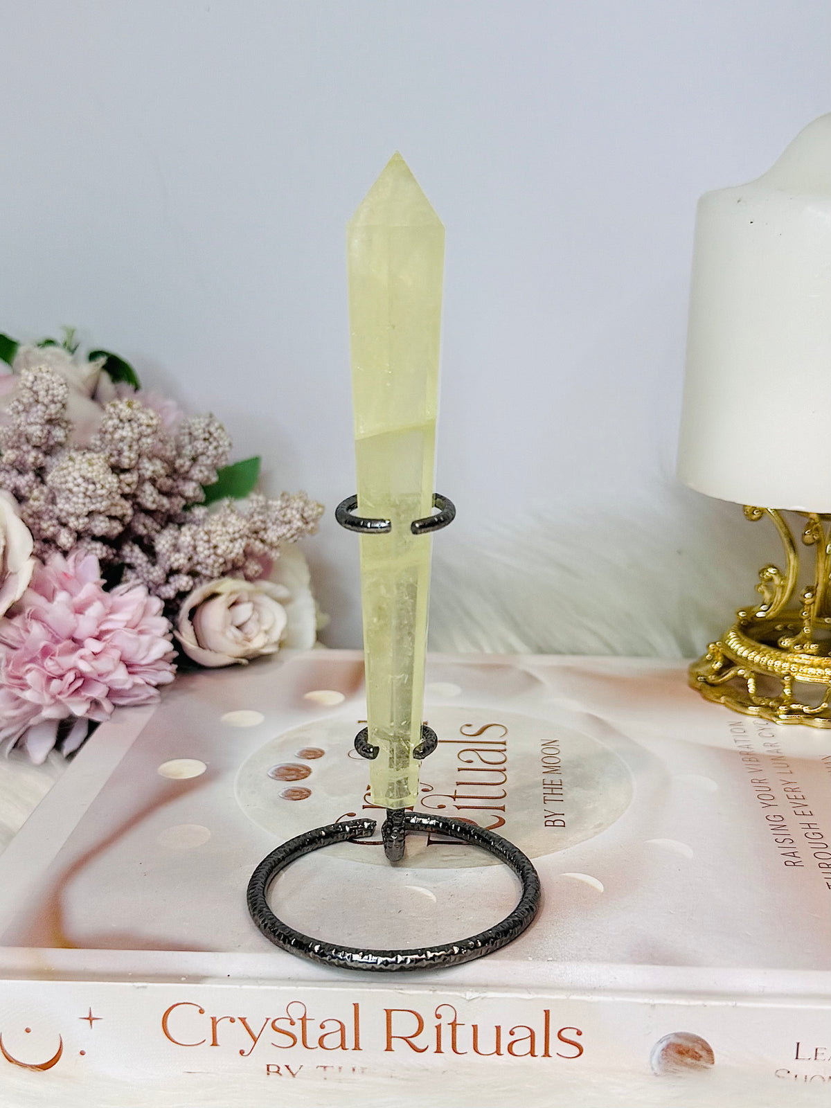 Citrine Wand | Tower on Stand 15cm (inc stand)