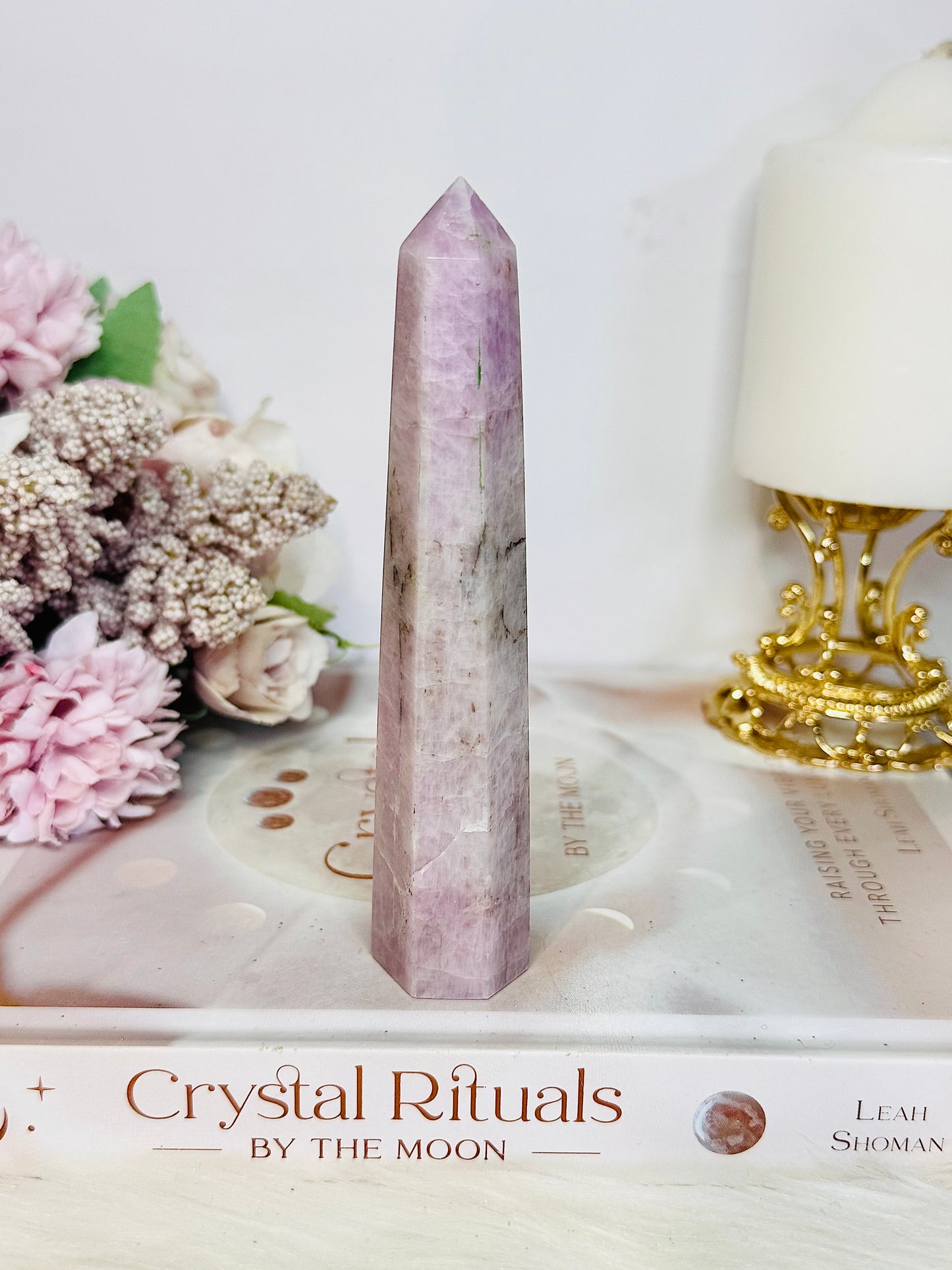 Promotes Relaxation & Peace ~ Beautiful Kunzite Tower 13cm