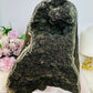 Huge High Grade Black Galaxy Amethyst Base Cut Cluster 3.23KG 21.5cm