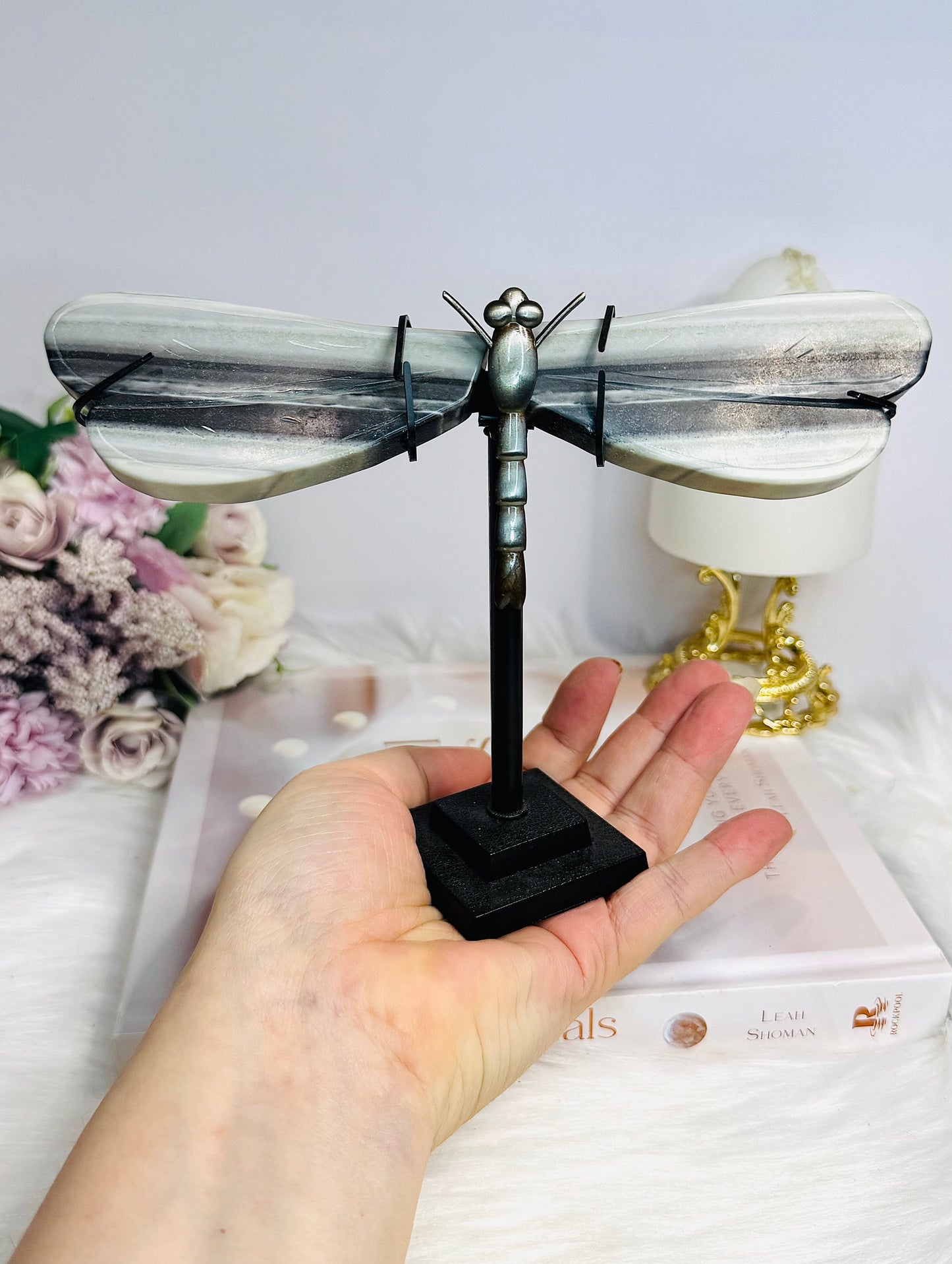 Large Thai Chi Stone Dragonfly 13cm x 19cm