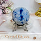 Blue Afghanite Sphere on Stand 277g