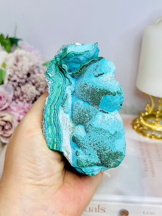 Large Malachite | Chrysocolla Natural Freeform 10cm 319g
