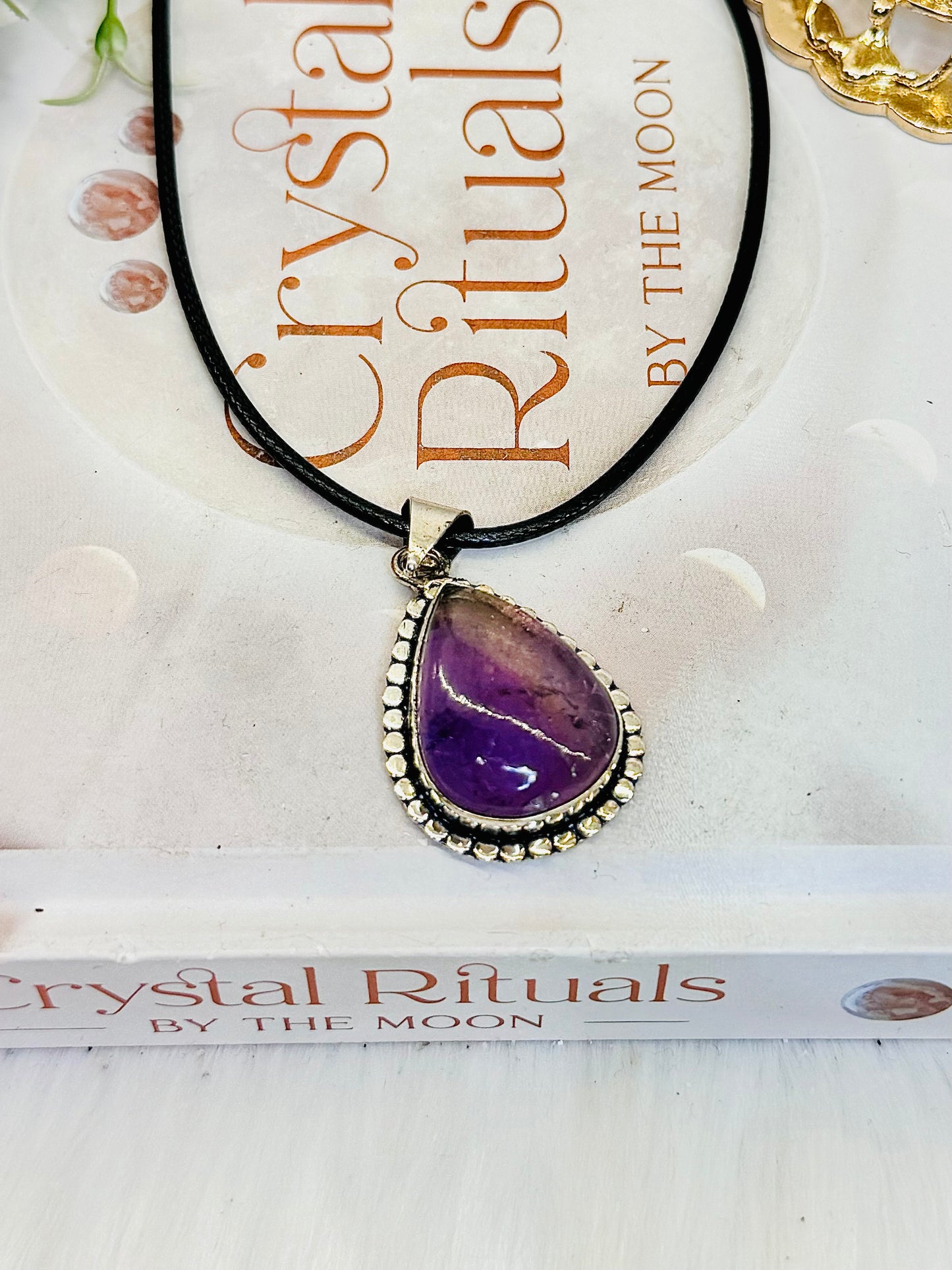 Stunning Ametrine Necklace with Large Silver Pendant In Gift Bag