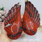 Large Chunky Red Jasper Wings on Stands 18cm