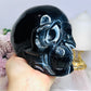 Huge Black Striped Agate Carved Skull 1.85KG 13cm