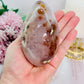 Large 503gram Druzy Agate Carved & Polished Egg On Stand From Brazil