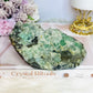 Large Green Cubed Fluorite Sugar Druzy Specimen on Matrix 15cm 777g