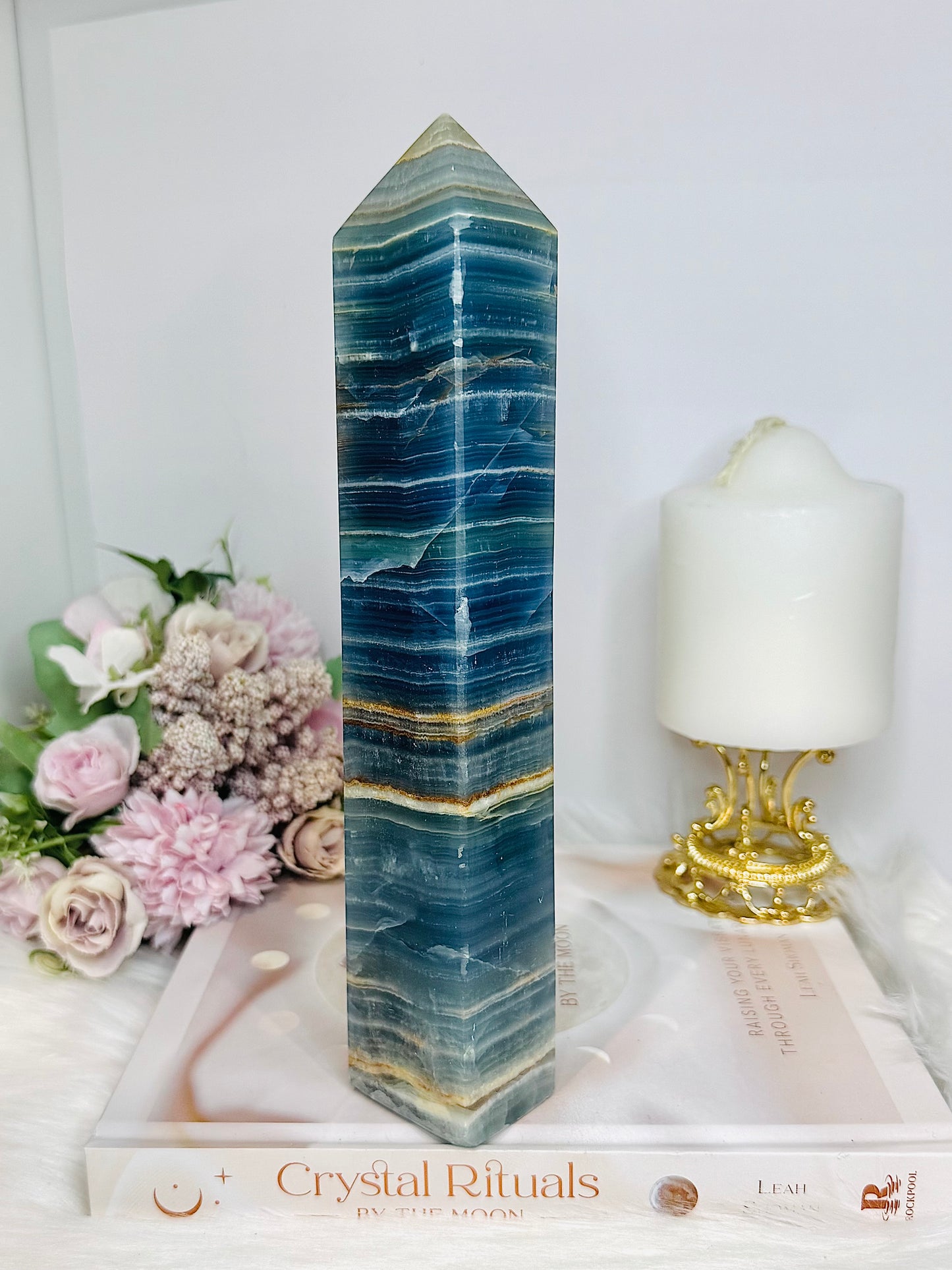 Large Natural Blue Onyx Generator | Tower 23cm