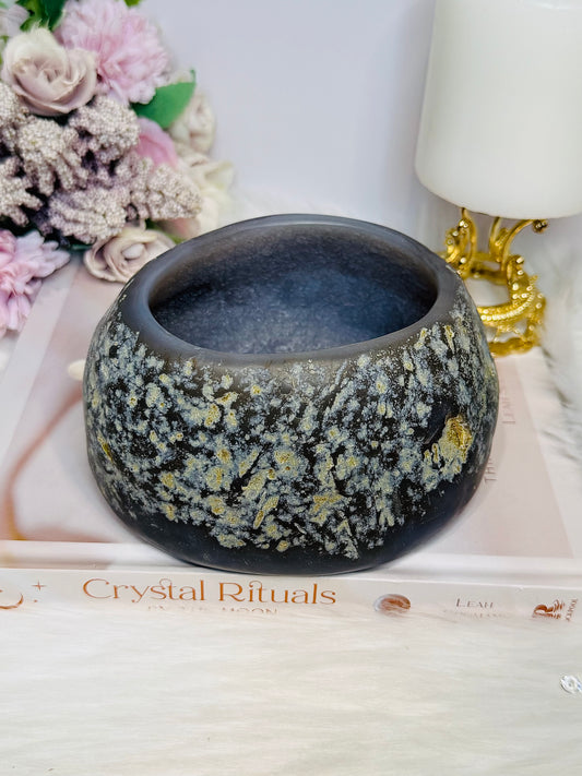Large Agate Carved Bowl 12.5cm 1.1KG