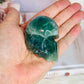 Beautiful Green Fluorite Carved Skull 7cm