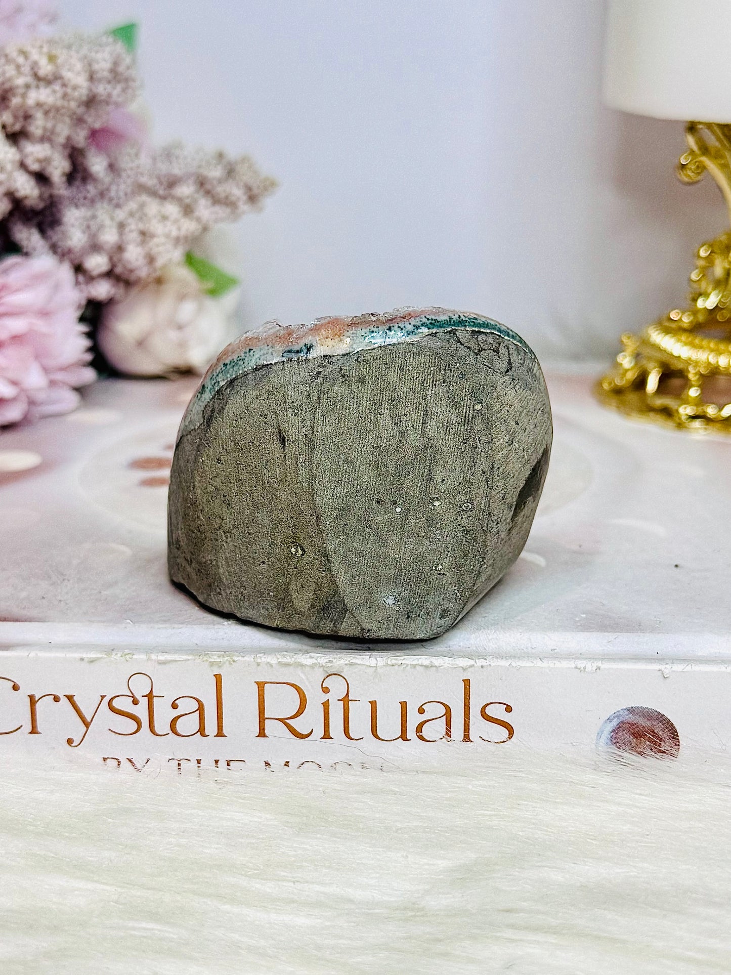 Base Cut Druzy Galaxy Amethyst Cluster 156g