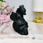 Shungite Carved Skull with Dragon 11cm