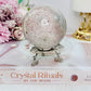 Large Pink Amethyst Sphere 401gram On Stand