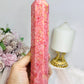 Rare Large Thulite Tower with Epidote Inclusions 20cm