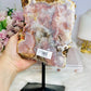 Large Druzy Pink Amethyst Chunky Slab on Stand 23cm 1.3KG