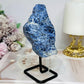 Raw Blue Sodalite On Stand 14cm
