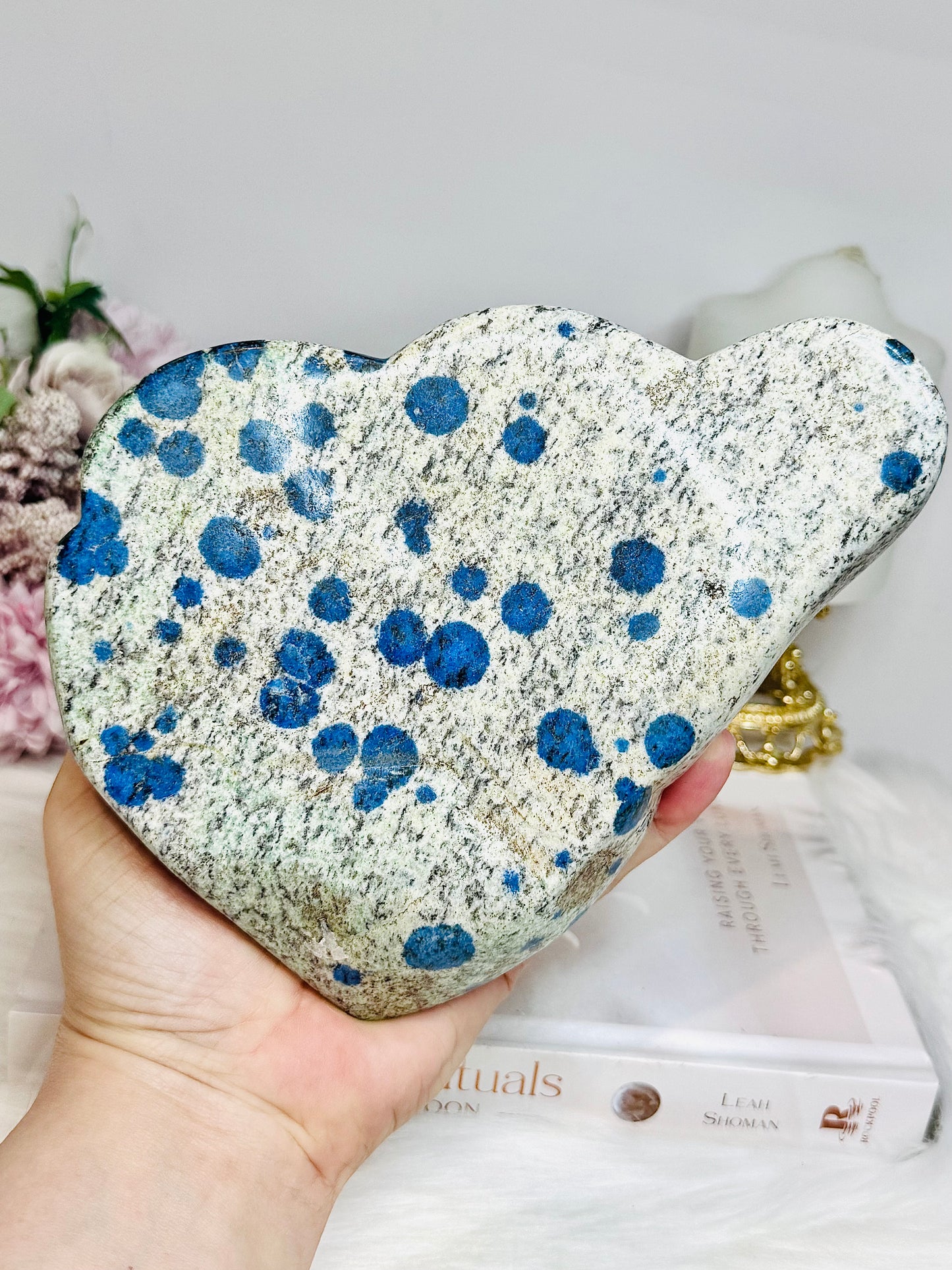 Large K2 Granite with Azurite Freeform 17cm 944g