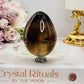 Unique Smokey Quartz Carved Polished Egg 172grams on Stand