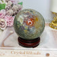 Large Ocean Jasper Sphere on Stand 840g