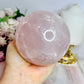 Huge Lavender Rose Quartz Sphere with Rainbows 1.06KG