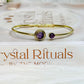 Amethyst Brass Bangle