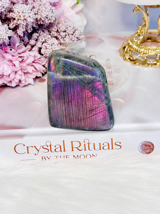 Stunning Hot Pink & Purple Labradorite Freeform 6cm 167grams