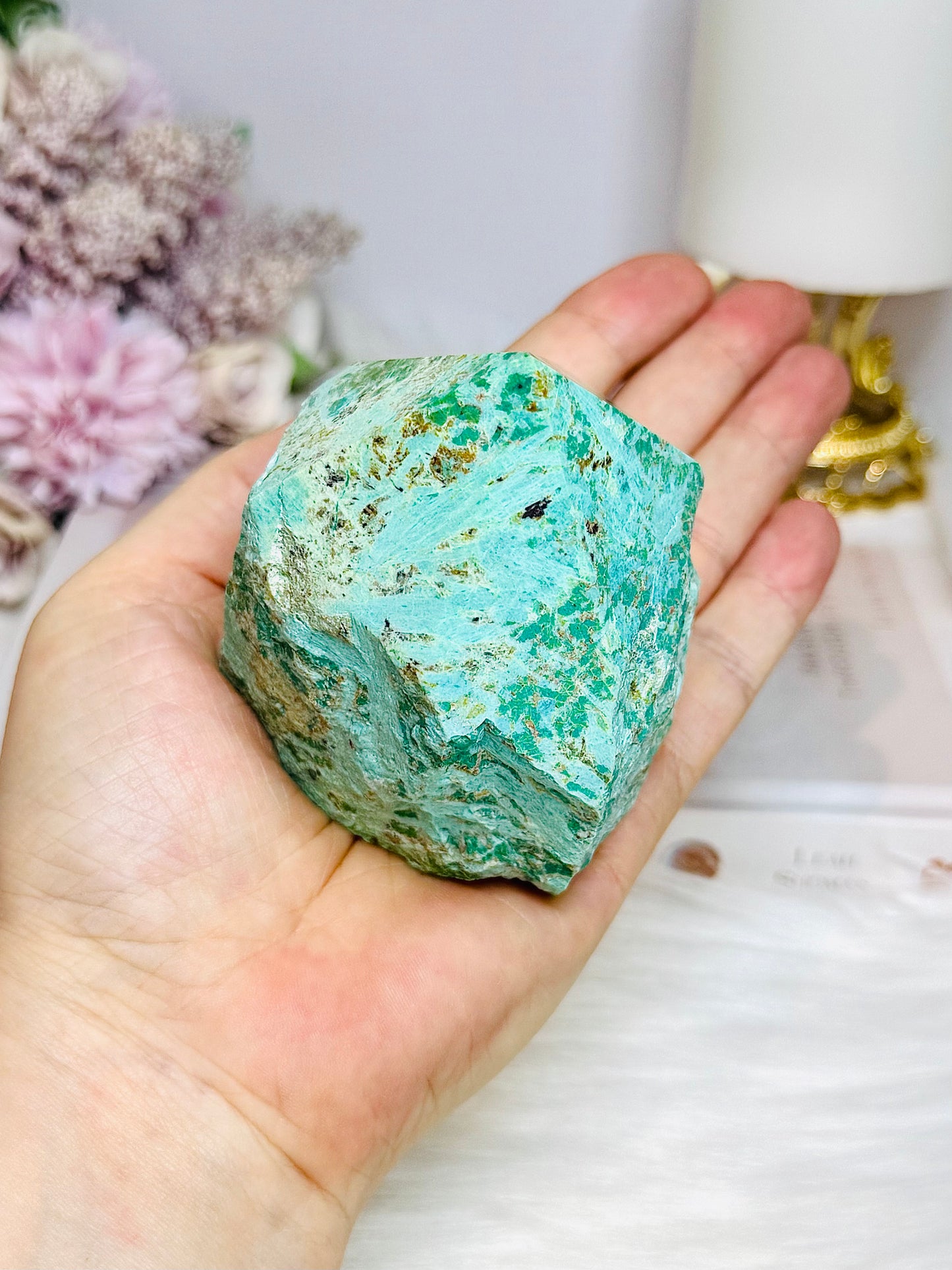 A Rare Stone ~ Chunky Natural Inca Turquoise Carved Freeform | Tower 8cm 313g