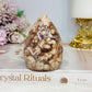 Flower Agate Carved Flame | Freeform 8cm